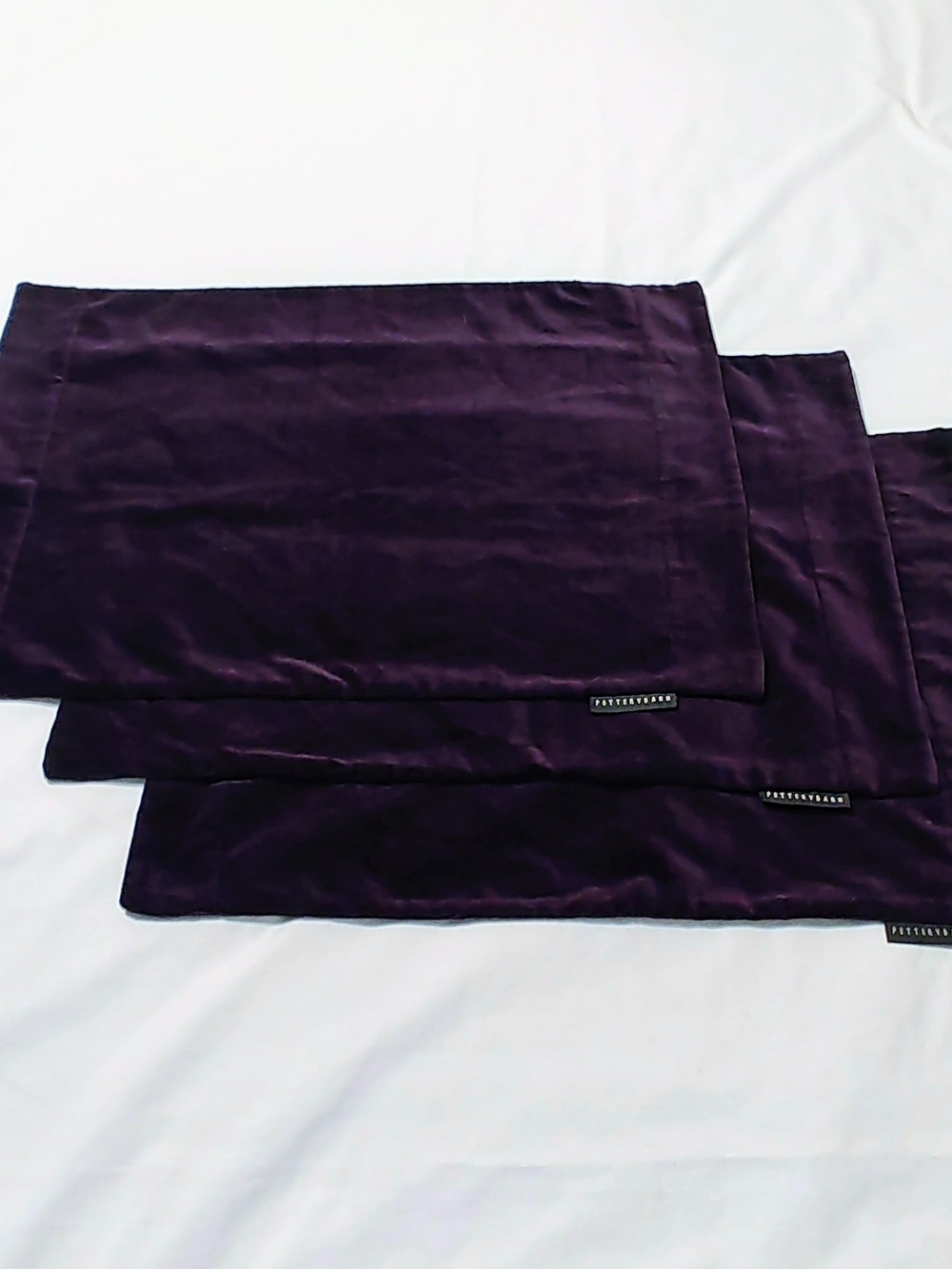 Pottery Barn Velvet Placemats- Deep Purple